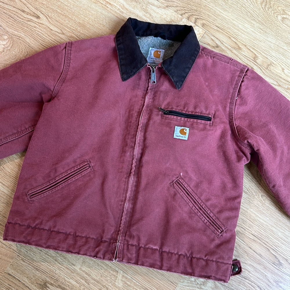Vintage Rusty Red Pink Carhartt Jacket Small